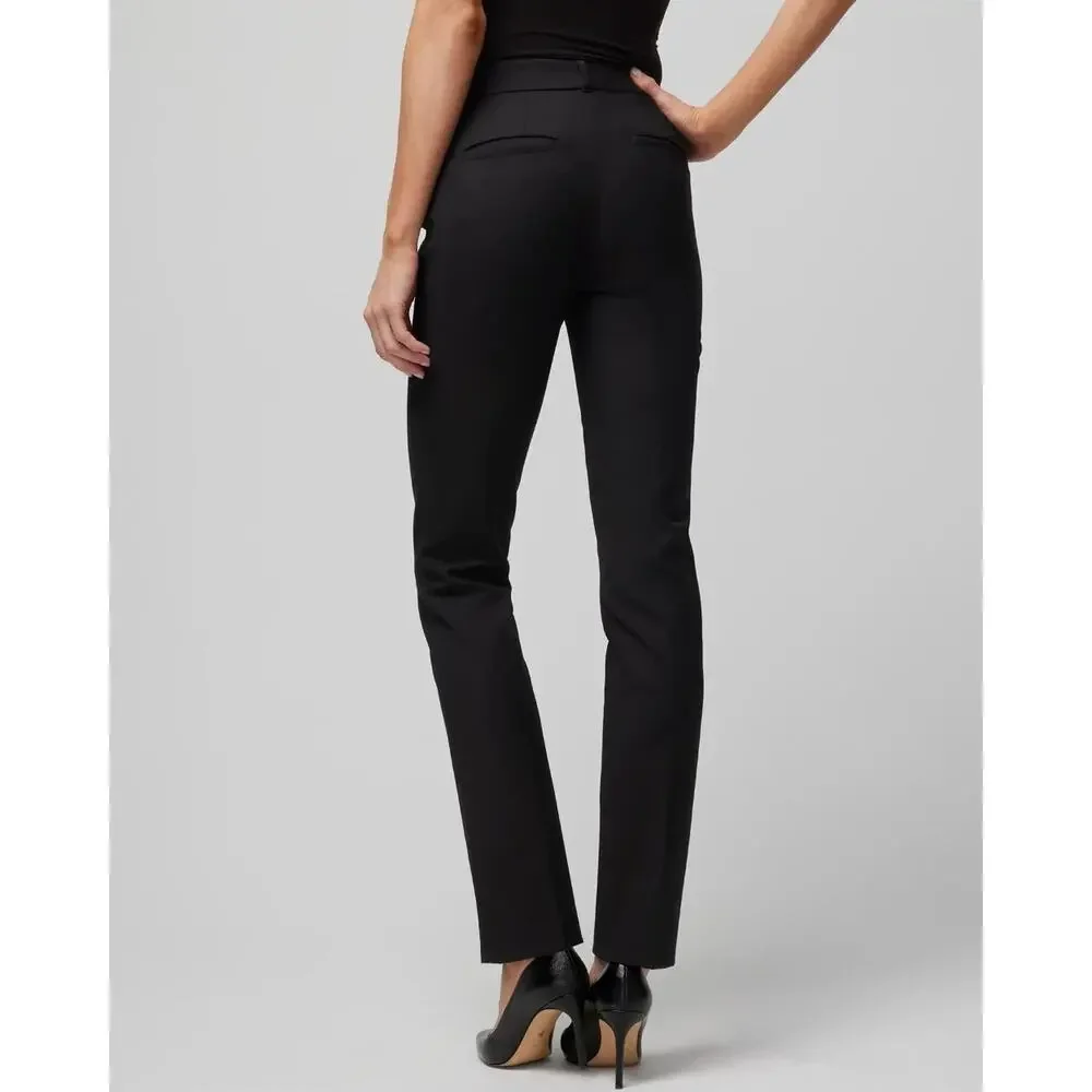 WHBM Elle Slim Trouser Comfort Stretch Pants black sz 12 new $99 WP104